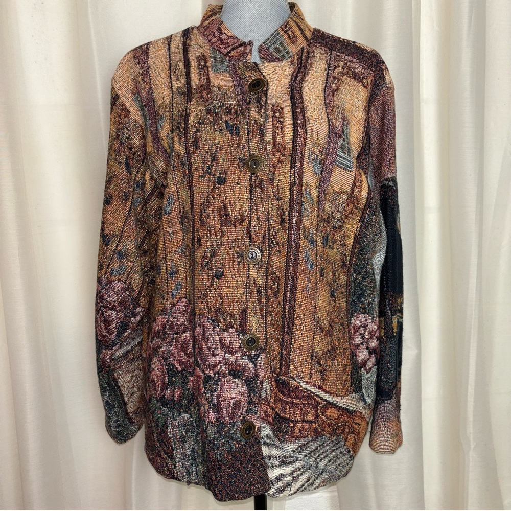 Sugar Street Weavers Vintage Tapestry Blanket Music Room Jacket Coat